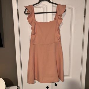 BCBG Ruffle Square Neck Dress